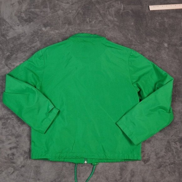 Vintage Calvin Klein Jacket Womens Large Green Hidden Hood Windbreaker **READ** - Picture 2 of 7